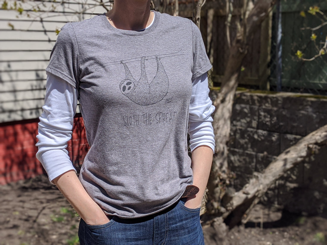 T-shirts that sloth the spread and help feed hungry Mainers.