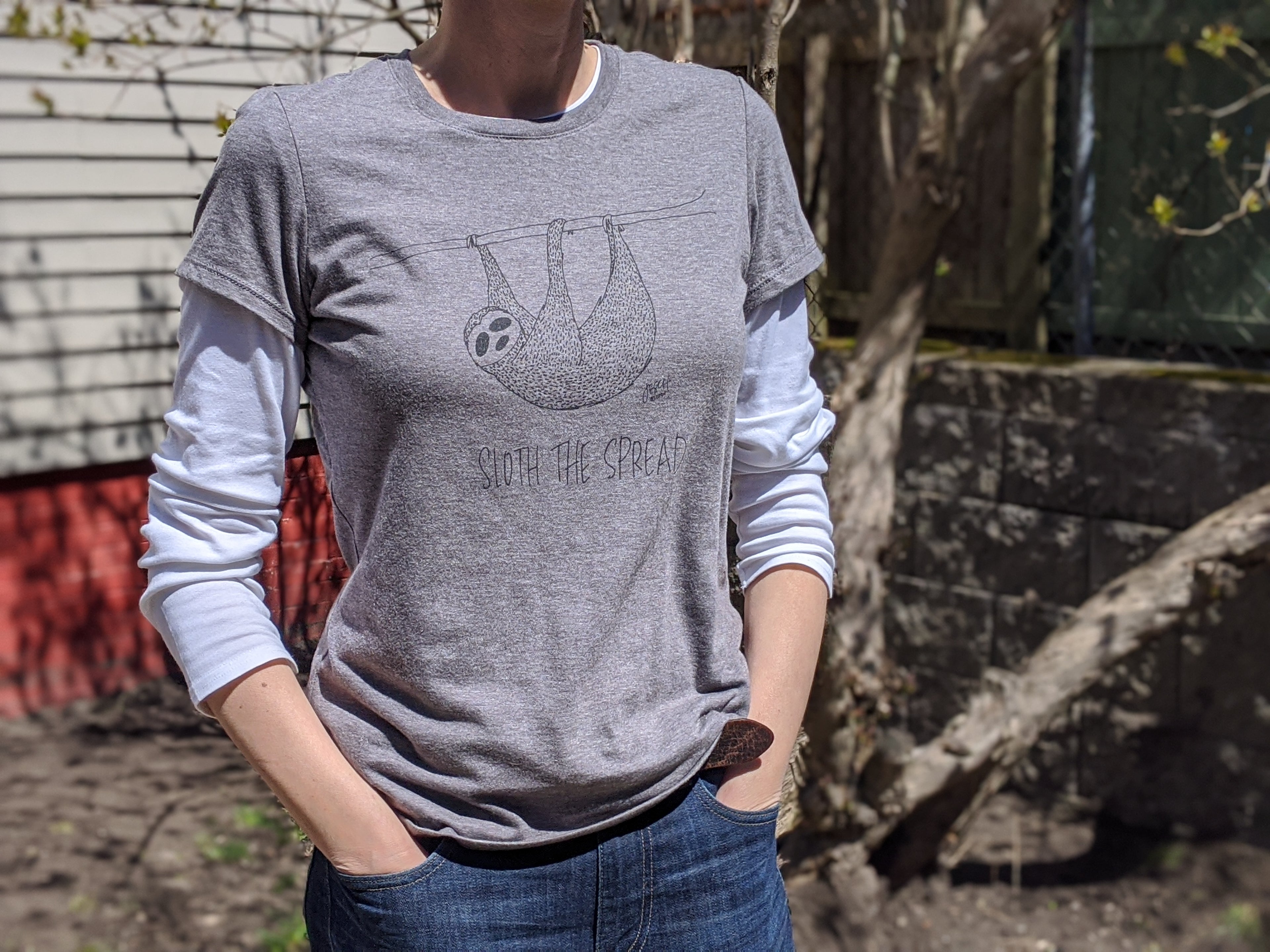 T-shirts that sloth the spread and help feed hungry Mainers.