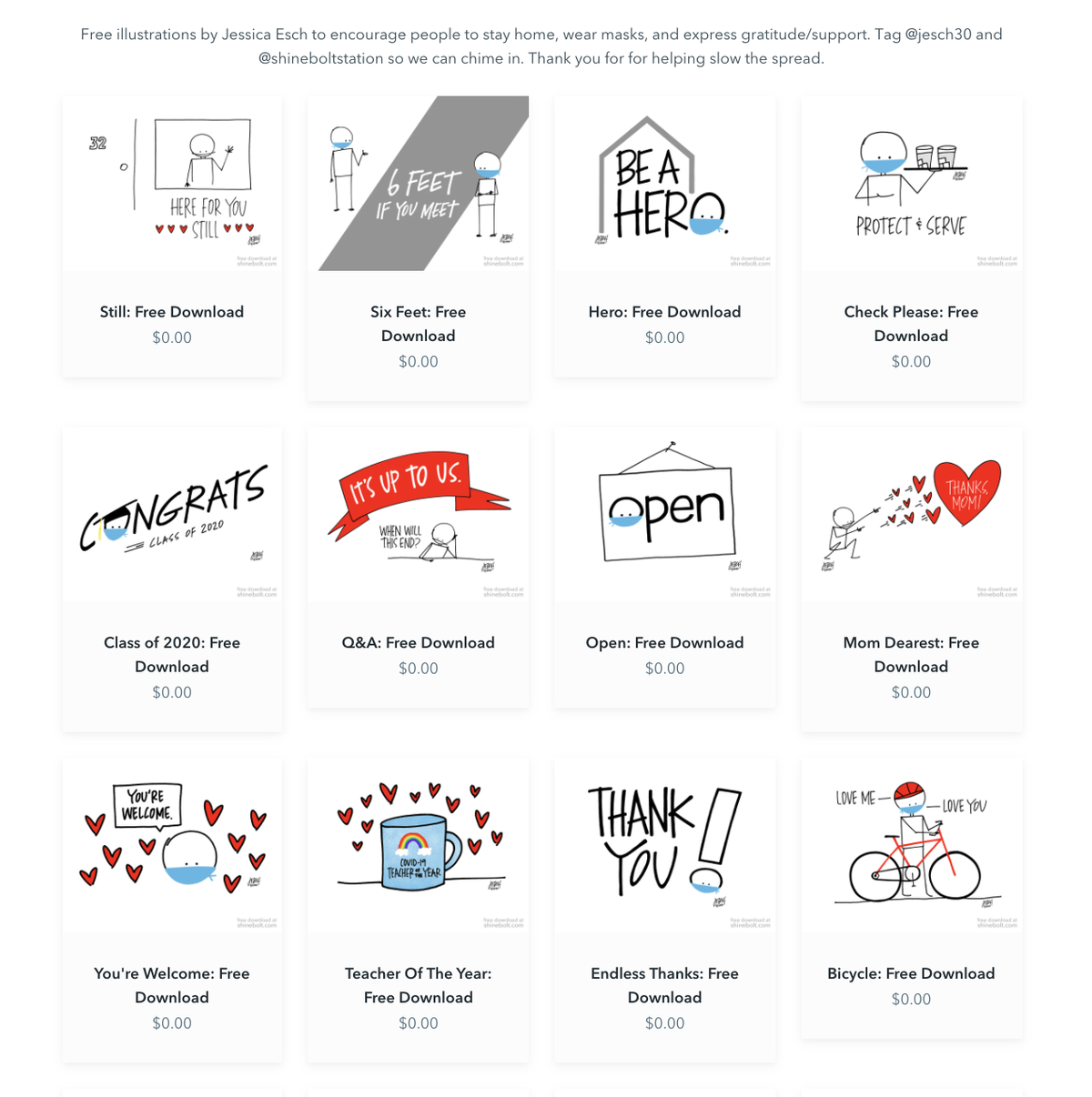 Jessica Esch: COVID-19 Illustrations